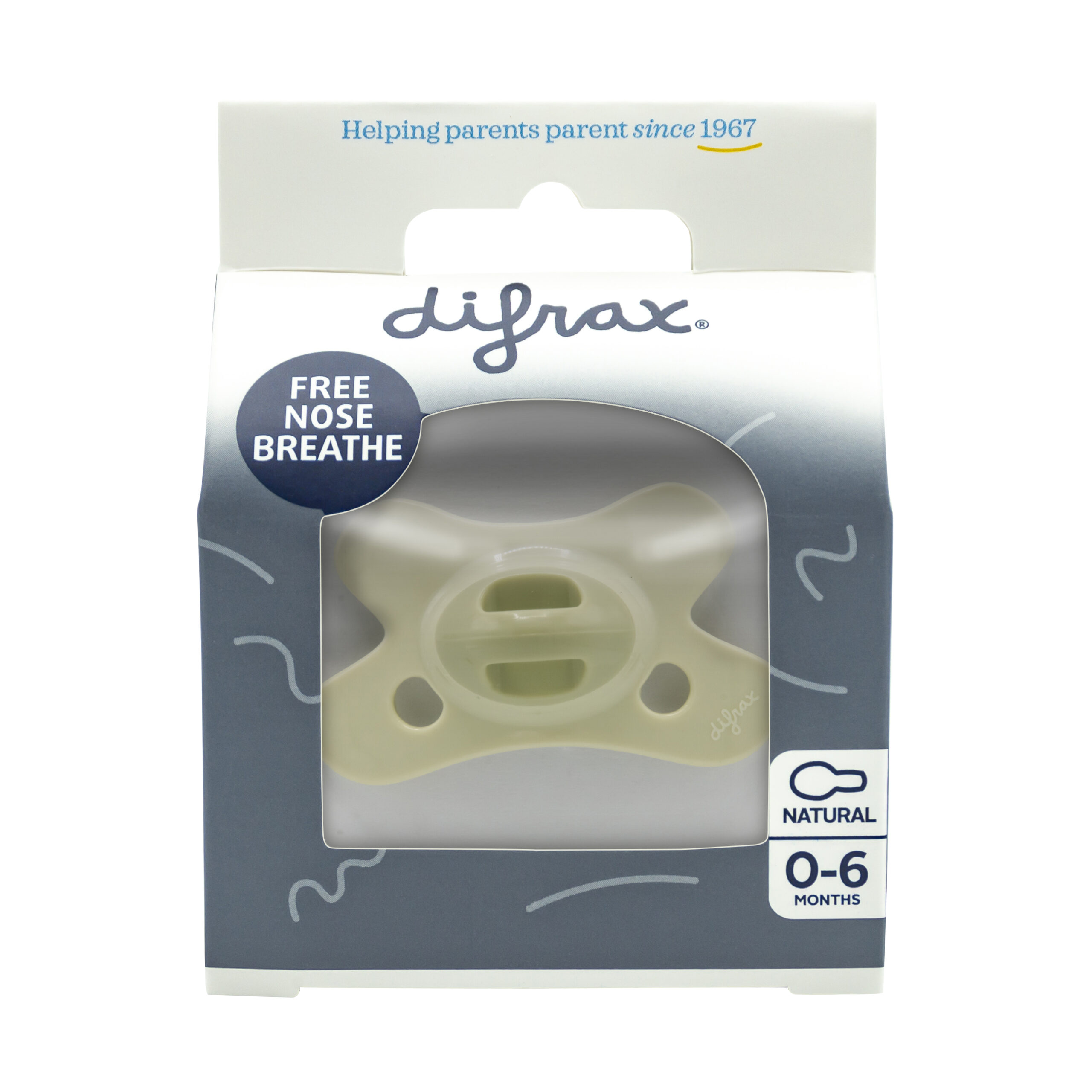 Difrax Fopspeen Natural 0-6 maand Siliconen Lime (1 stuk)