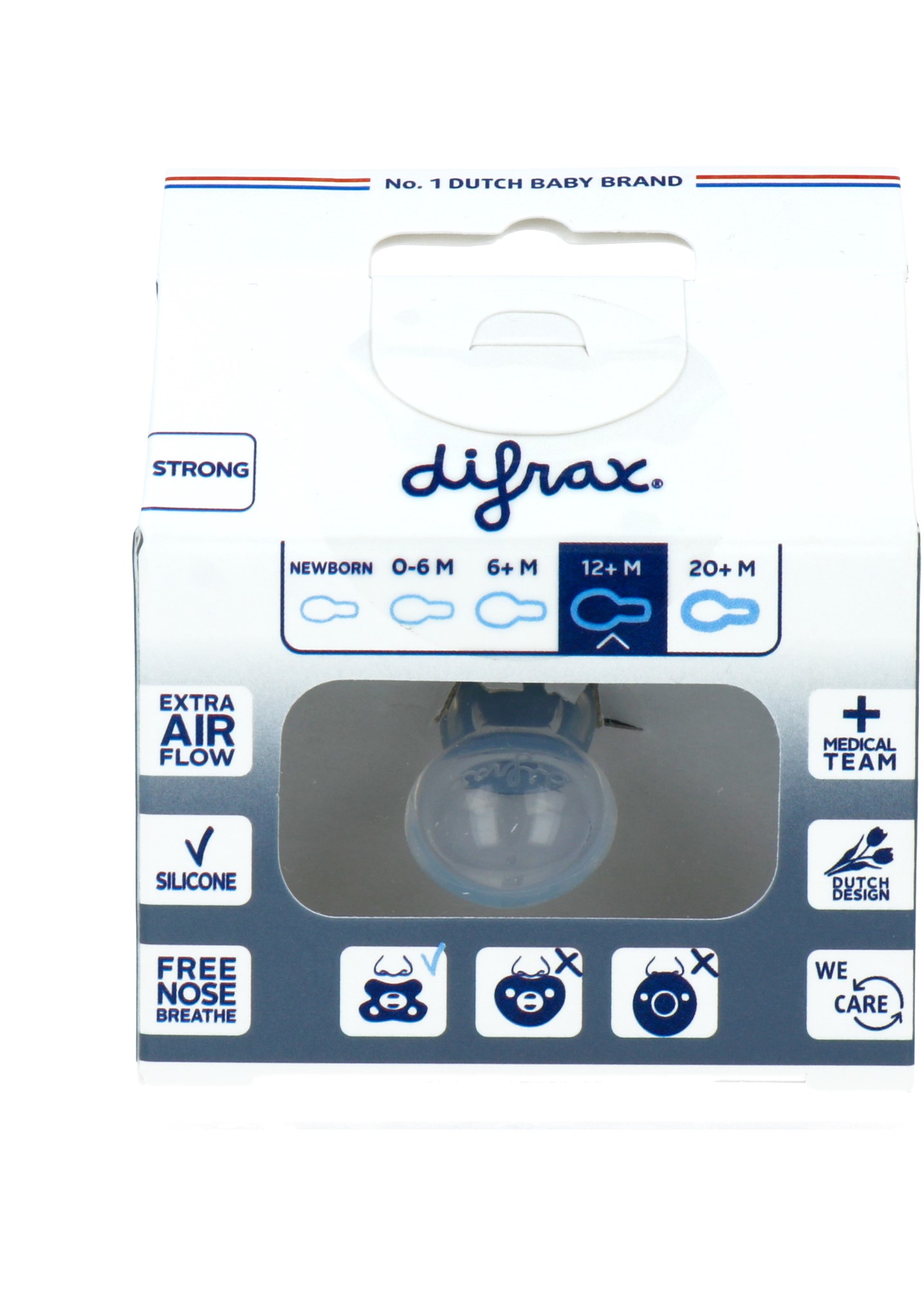 Difrax Fopspeen Natural 12 maand Blackberry (1 stuk)