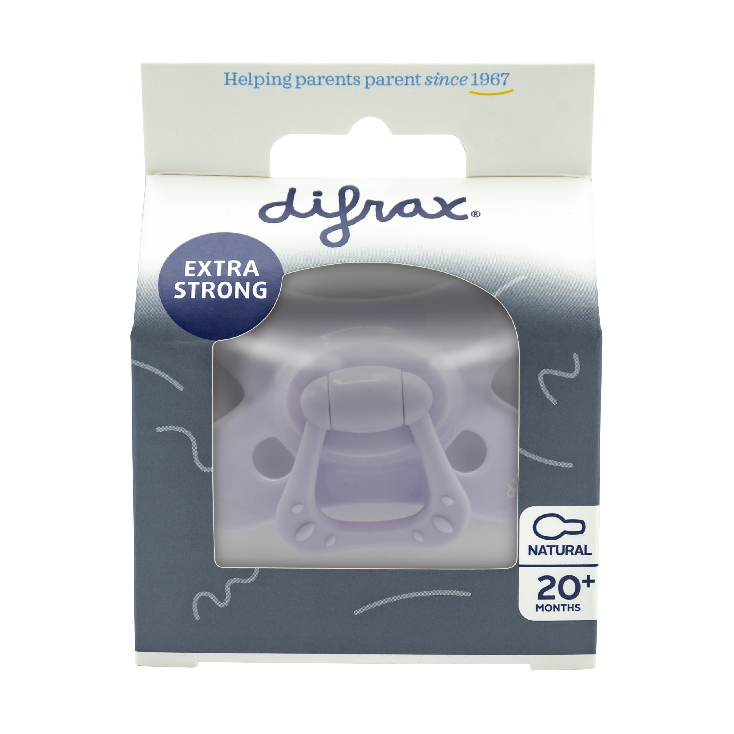Difrax Fopspeen Natural 18+ maand Siliconen Lilac (1 stuk)