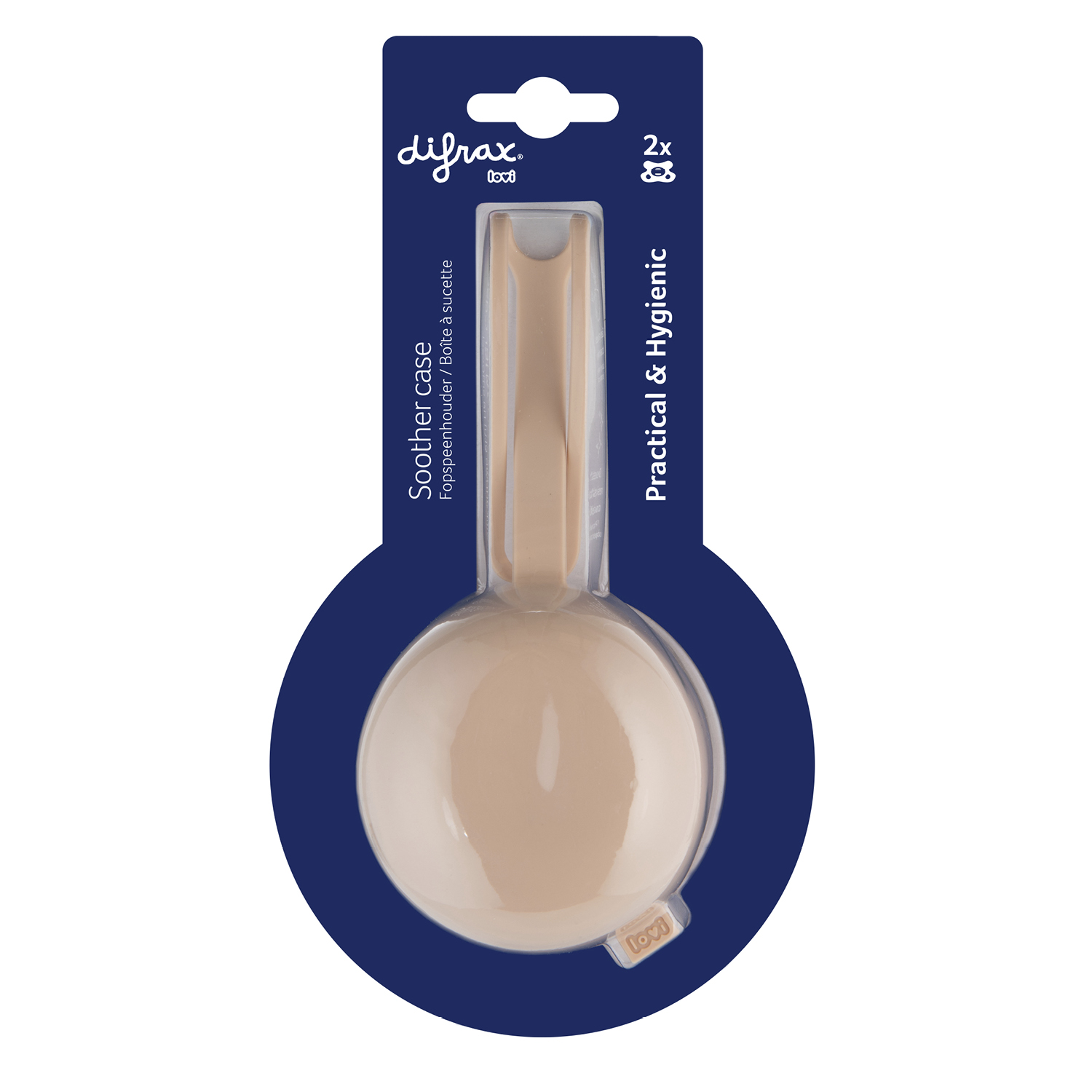 Difrax Lovi Fopspeenhouder Nude (1 stuk)