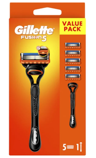 Gillette Fusion5 Scheermeshouder + 5 mesjes (1stuk)