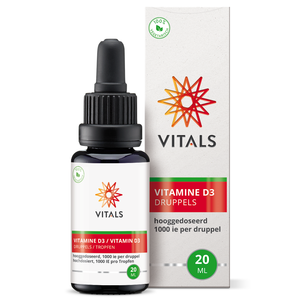 Vitals Vitamine D3 Druppels 1000 IE (20 ml)