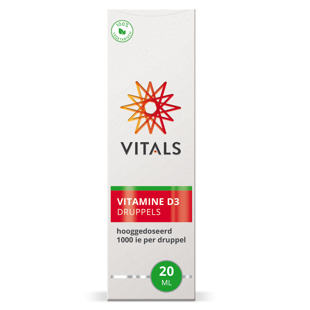 Vitals Vitamine D3 Druppels 1000 IE (20 ml)