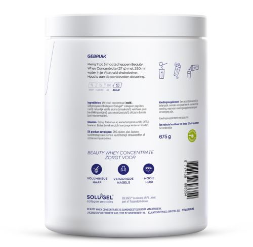 Vitakruid Beauty Whey Protein Met 5 Gr Collageen Solugelâ® (675 gr) - image 2