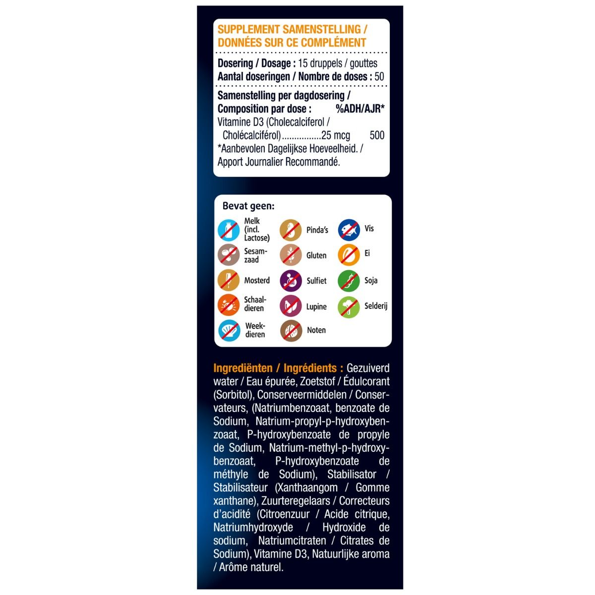 Lucovitaal Vitamine D3 Druppels Aardbeismaak (50 ml)