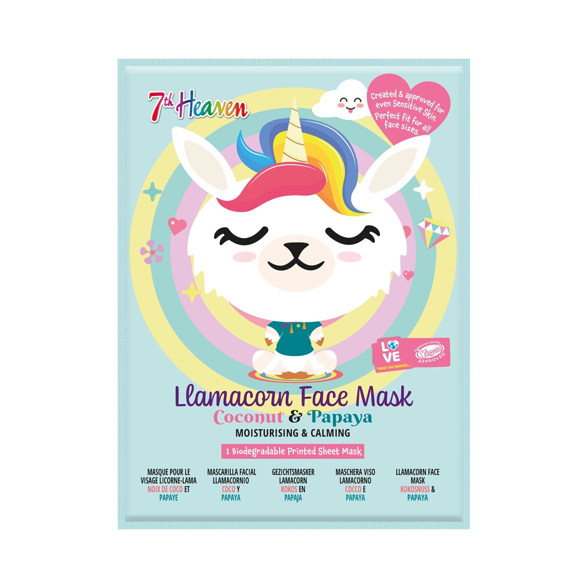 Montagne Jeunesse 7th Heaven Mask Llamacorn Coconut & Papaya (1 stuk)