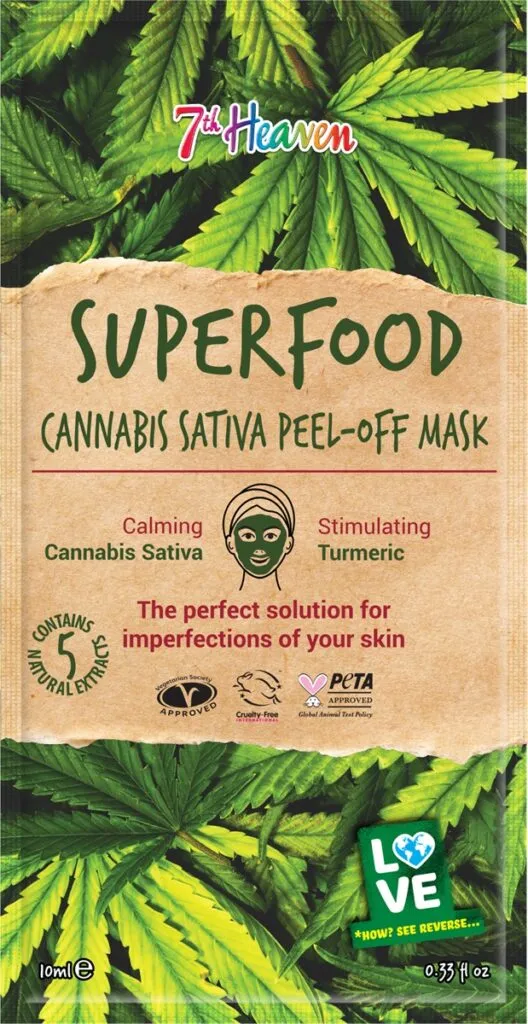 Montagne Jeunesse 7th Heaven Mask Superfood Peel-Off Cannabis Sativa (1 stuk)