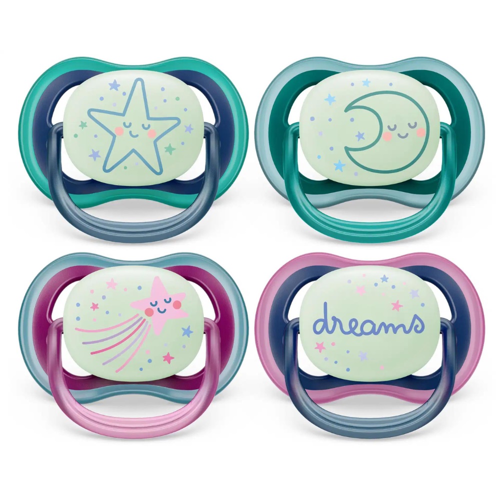 Avent Fopspeen 6-18M Ultra Air Night Mix (2 stuks)