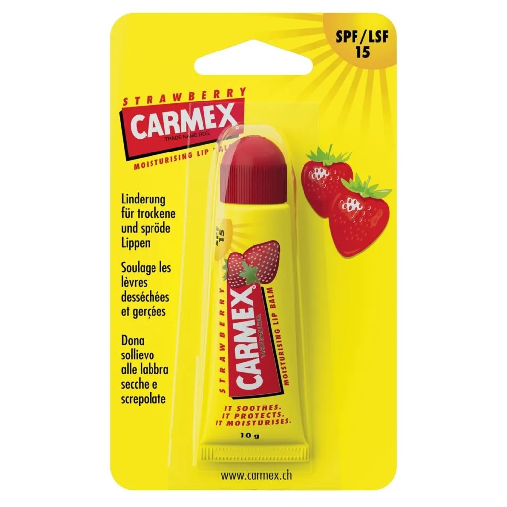 Carmex Lippenbalsem Strawberry Tube 15 SPF (4,25 gr)