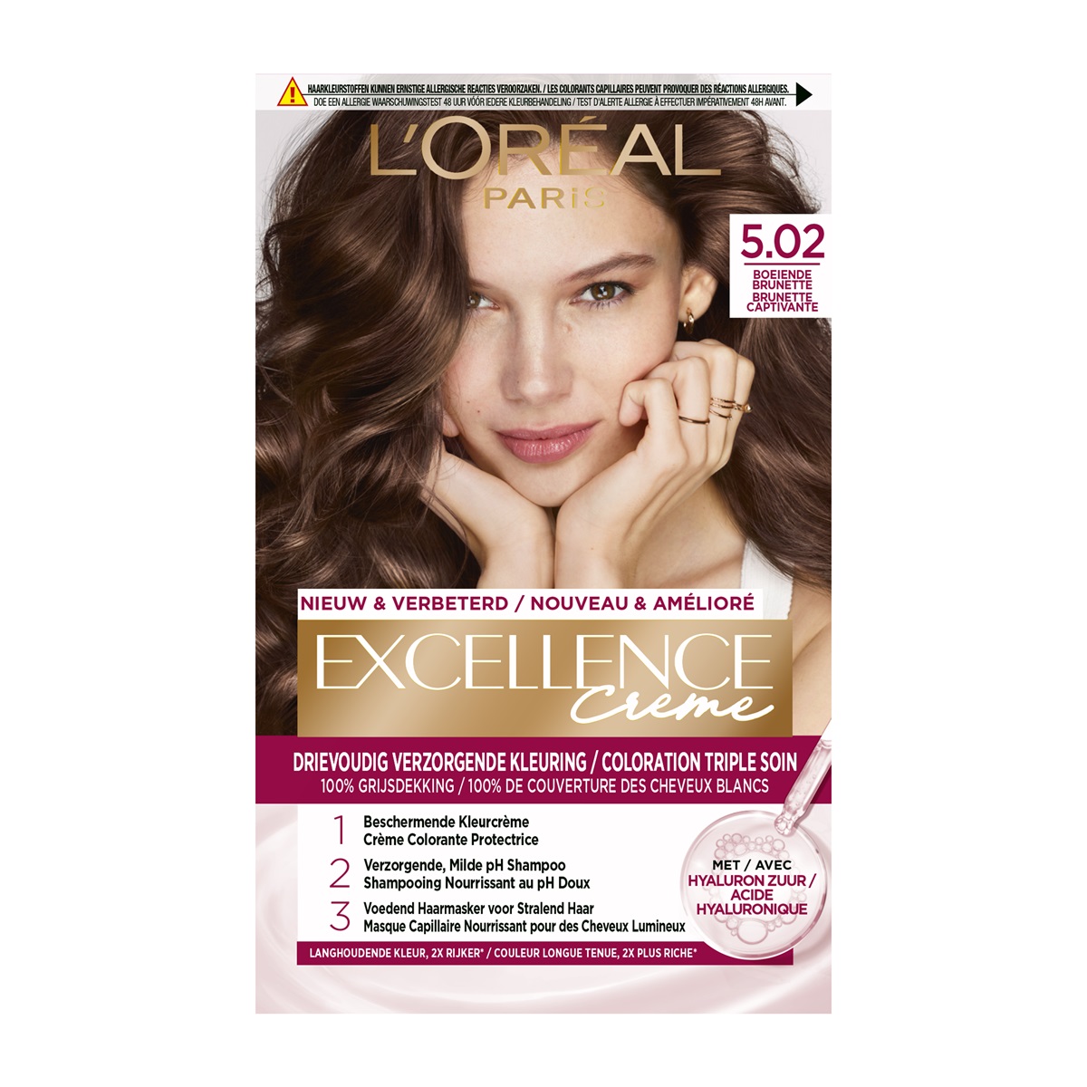 L'Oréal Excellence 5.02 Boeiende Brunette (1 stuk)
