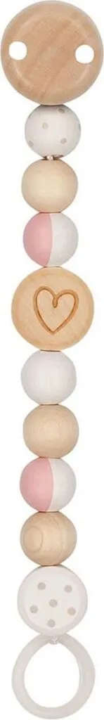 Goki Fopspeenketting Hout Girl Hart (1 stuk)