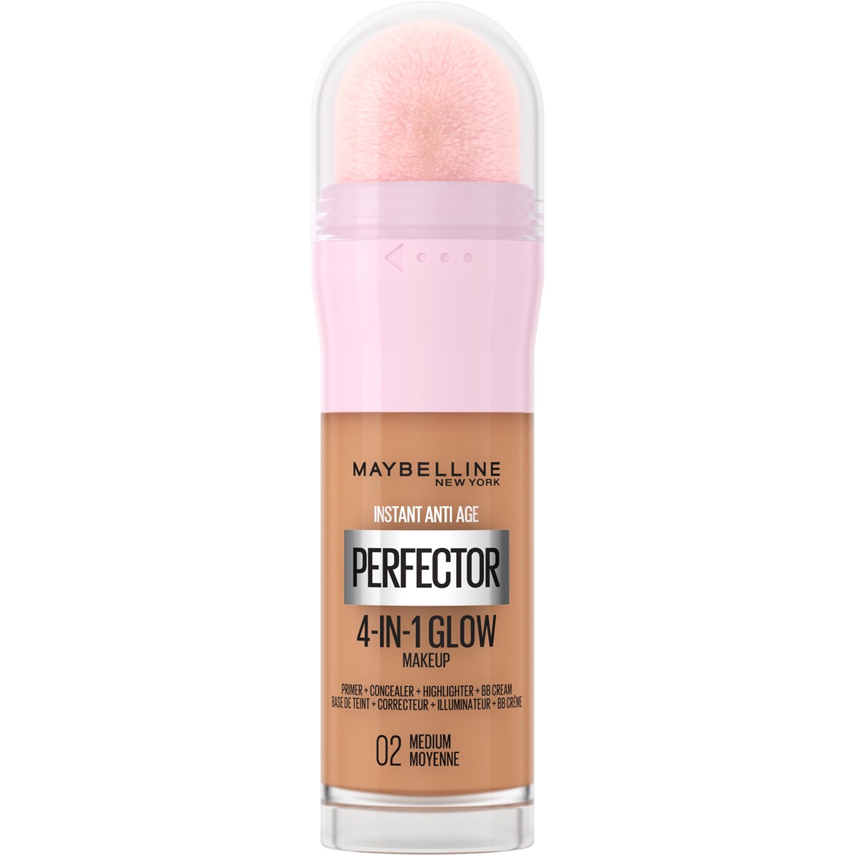 Maybelline New York Foundation Perfector 4-In-1 Glow 02 Medium (1 stuk)
