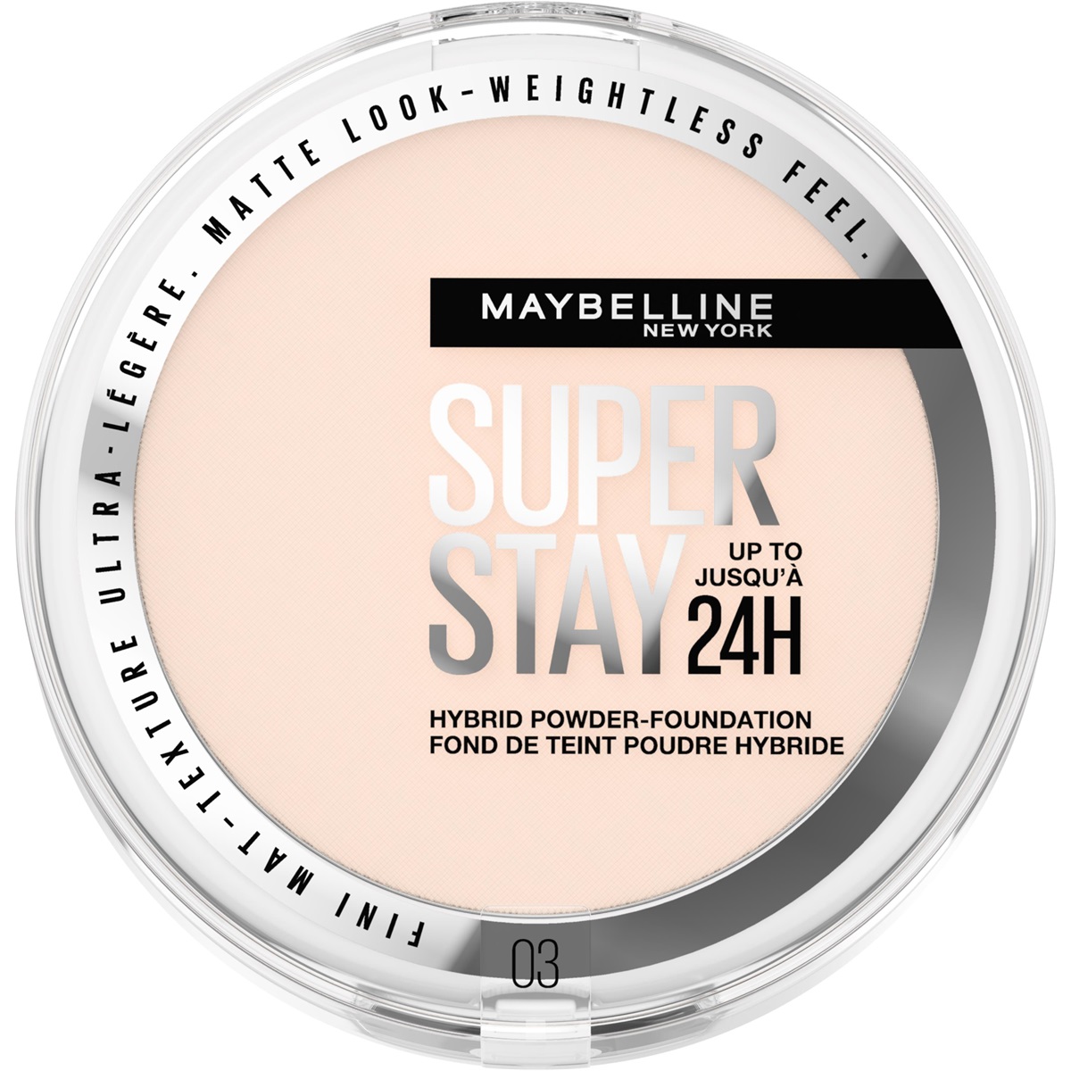 Maybelline New York Foundation Powder Super Stay 24H Matte 03 (1 stuk)