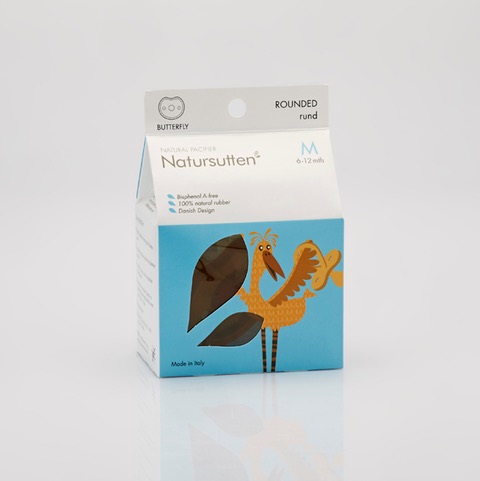 Natursutten Fopspeen Rond Vlinder M 6-12 (1 stuk)