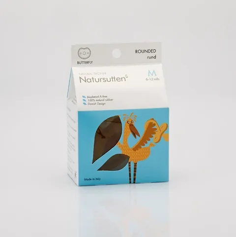 Natursutten Fopspeen Rond Vlinder M 6-12 (1 stuk)