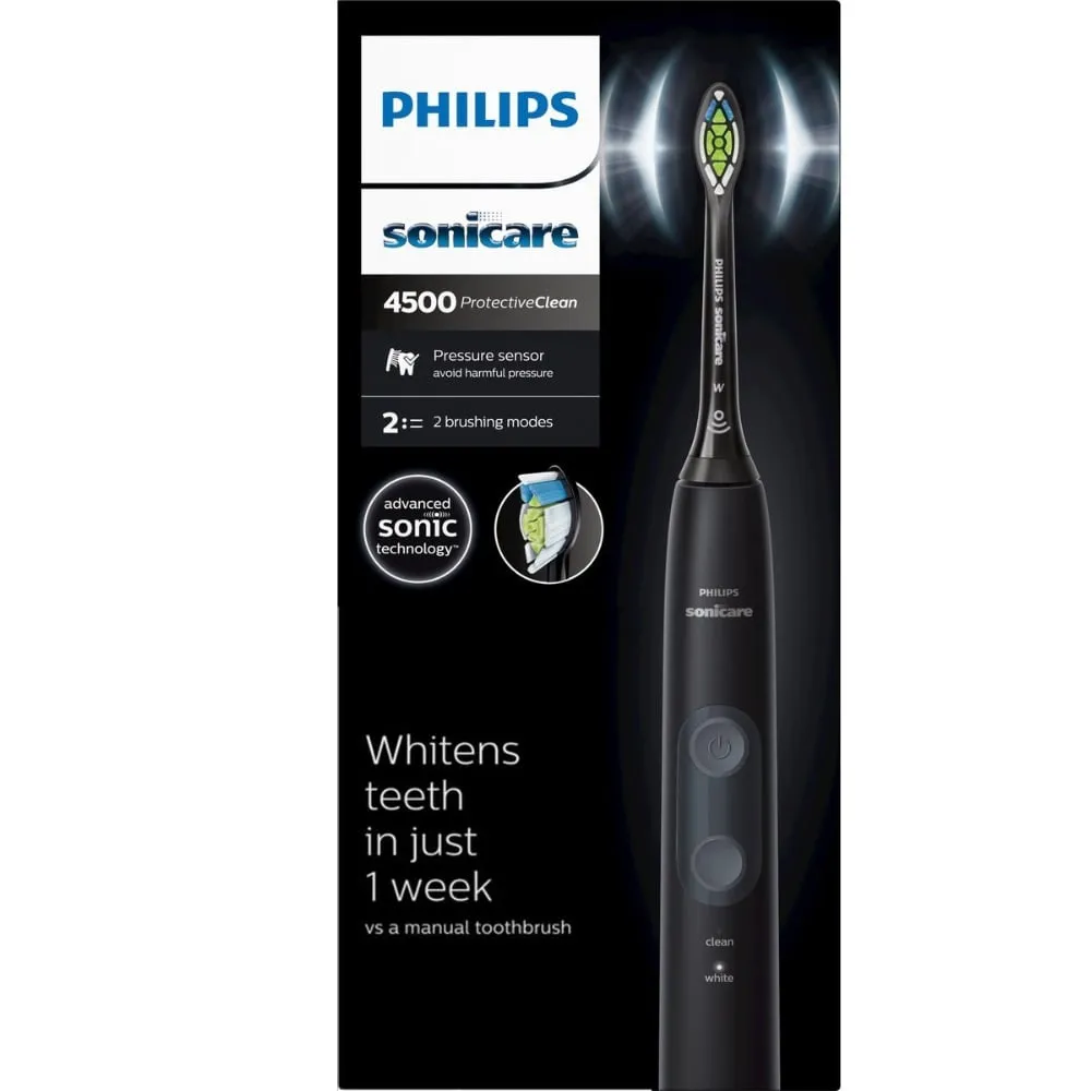 Philips Sonicare 4500 Elektrische Tandenborstel Zwart (1 stuk)