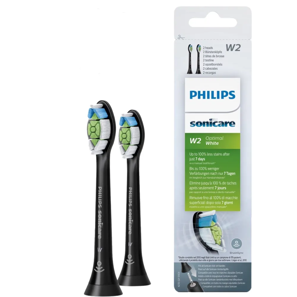 Philips Sonicare Opzetborstel 2 Stuks Zwart (2 stuks)