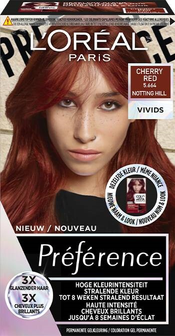 L'Oréal Préférence 5.664 - Cherry Red (1 stuk)