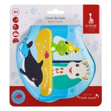 Sophie De Giraf Badboekje Op Wit-Rode Blister (1 stuk)