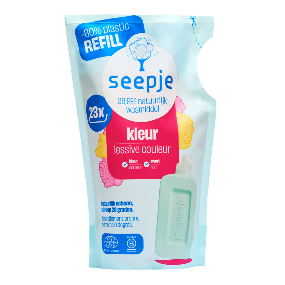 Seepje Vloeibaar Wasmiddel Navulling Kleur Magisch Magnolia (1000 ml)