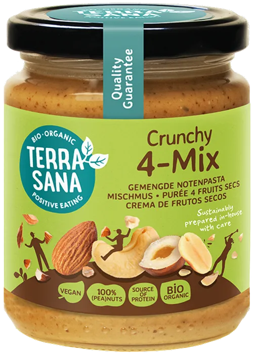 Terrasana 4-Mix Crunchy Notenpasta (250 gr)