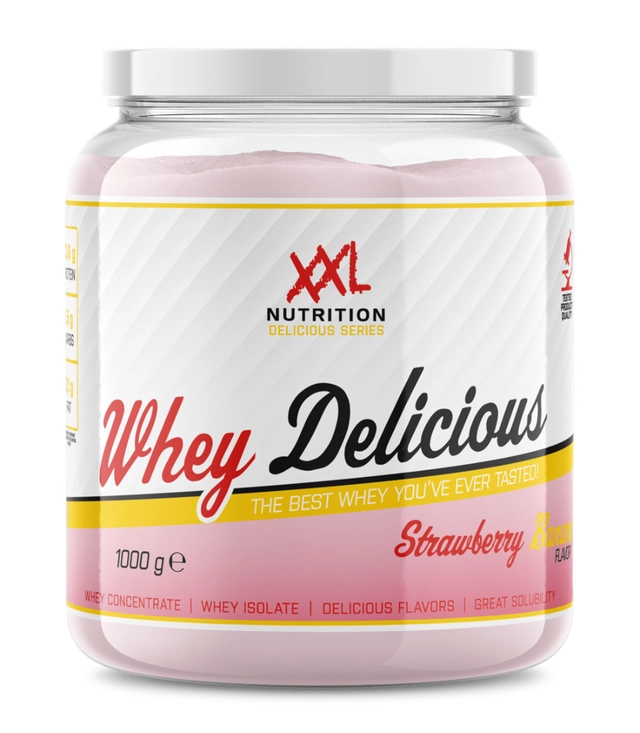 XXL Nutrition Whey Delicious Aardbei Banaan (1000 gr)