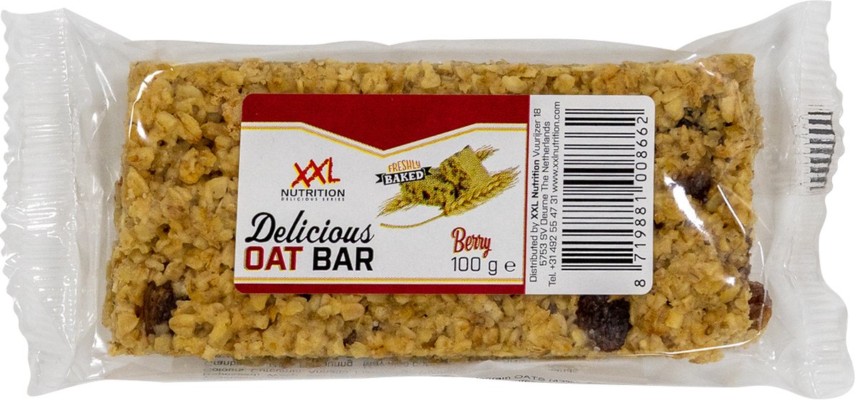 Xxl Nutrition Delicious Oat Bar Bessen (Vegan) (100 gr)