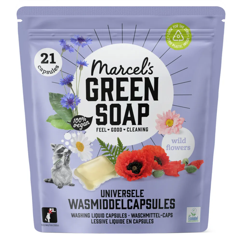 Marcel's Green Soap Wascapsules wilde bloemen (21 capsules)