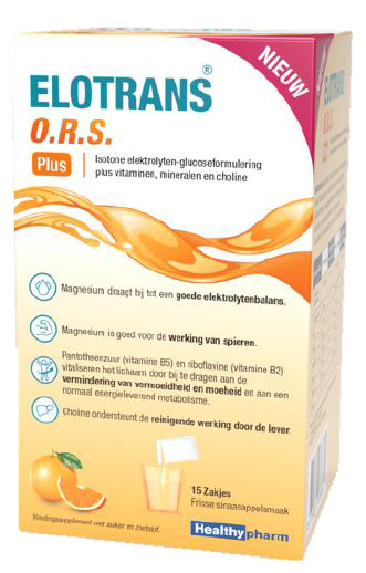 Healthypharm Elotrans ORS PLUS (15 zakjes)