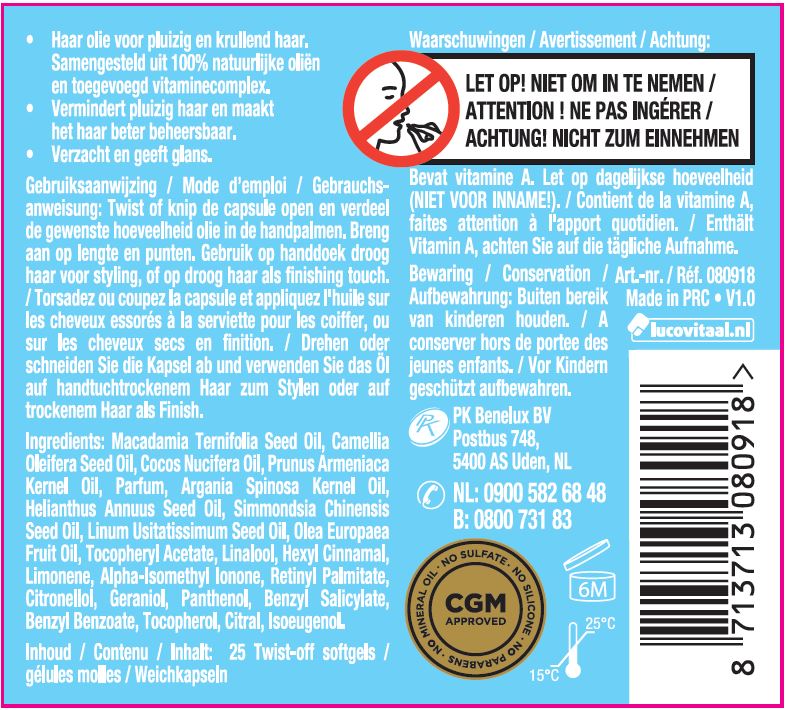 Lucovitaal Leave-in Serum Vitamine - Krullend Haar (25 twist capsules)