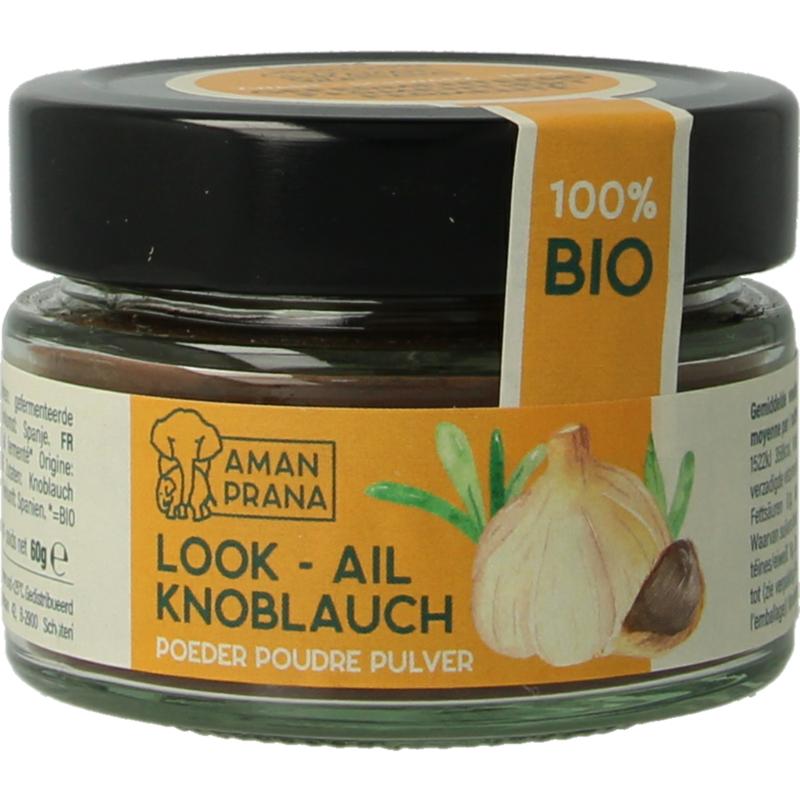 Amanprana Zwarte Knoflookpoeder Bio (60 gr)
