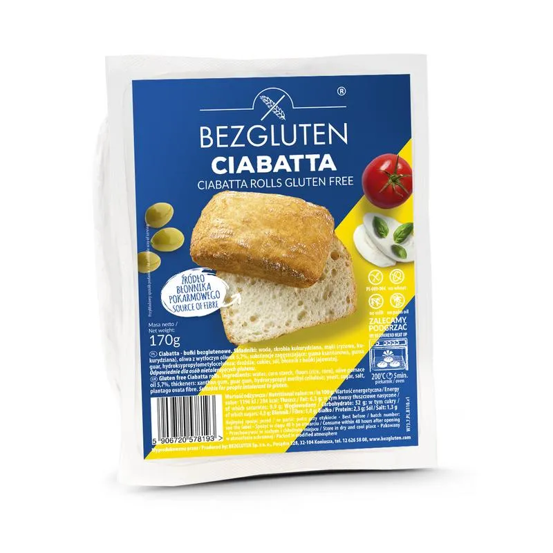 Bezgluten Ciabatta Glutenvrij (170 gr)