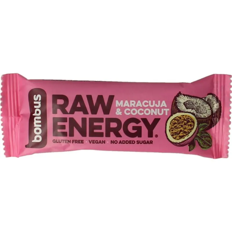 Bombus Raw Energy Bar Maracuja & Coconut (50 gr)
