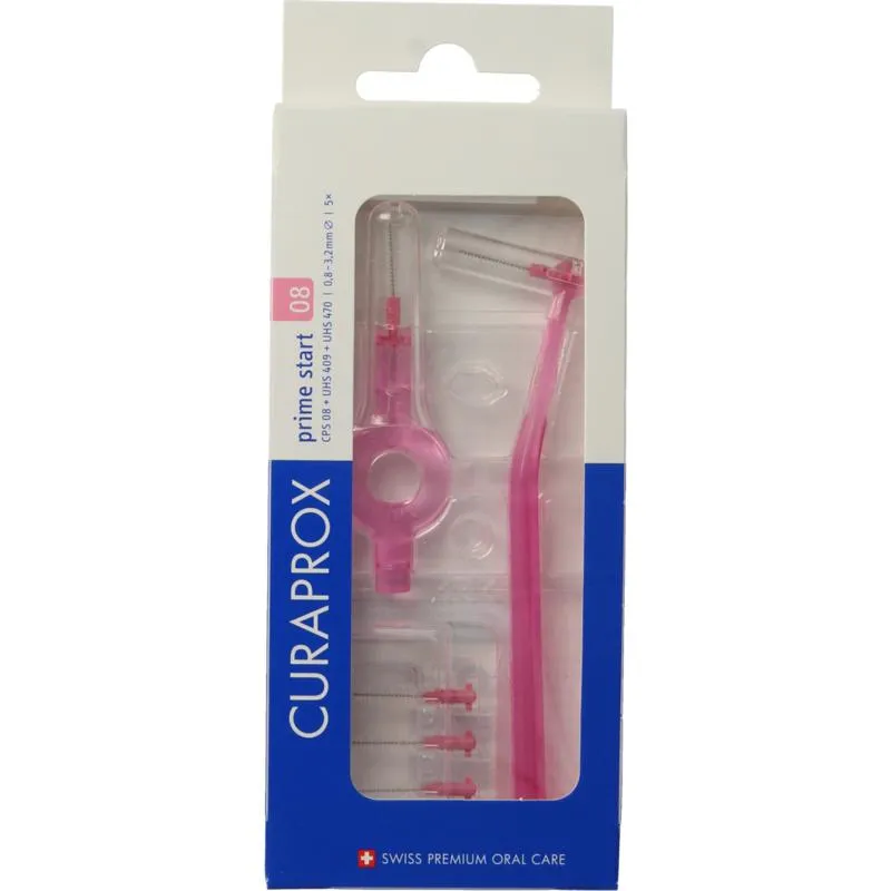 Curaprox Prime Start Rager 08 Roze 3.2 mm (5 stuks)
