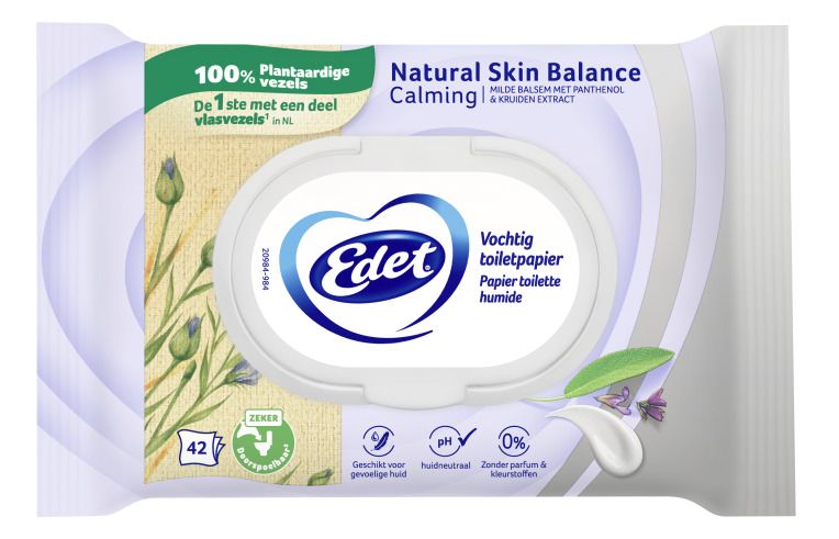 Edet Vochtig Toiletpapier Natural Skin (42 stuks)