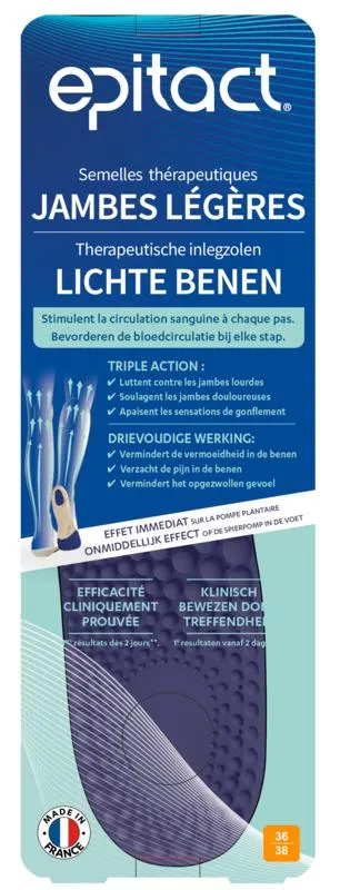 Epitact Inlegzolen Lichte Benen 36-38 (1 paar)