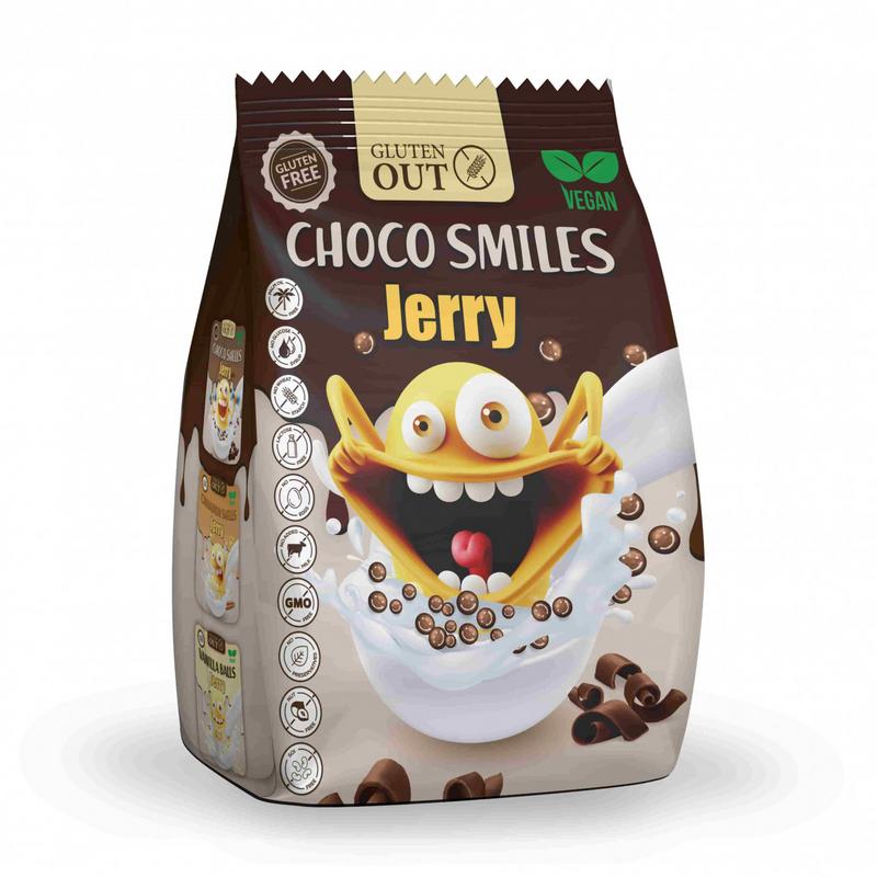 Gluten Out Jerry Choco Smiles Glutenvrij (375 gr)