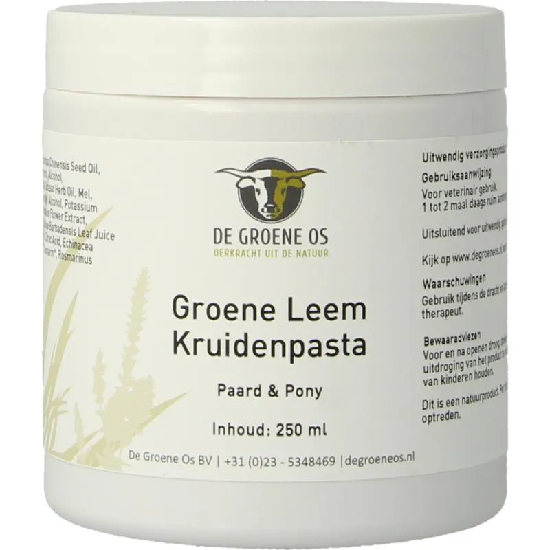 De Groene Os Groene Leem Kruidenpasta (250 ml)