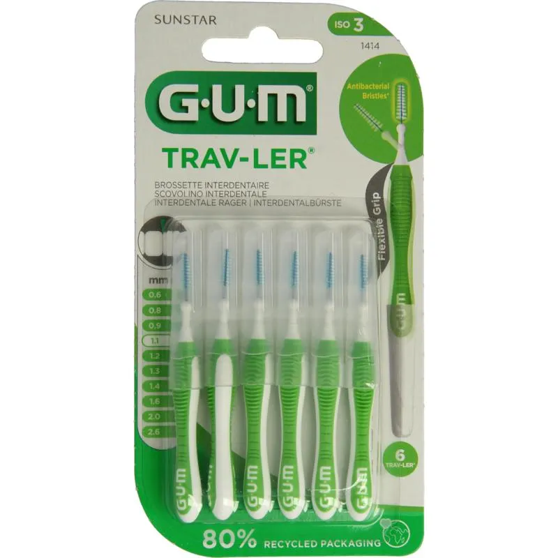 Gum Trav-Ler Rager 1.1 mm (Groen) (6 stuks)