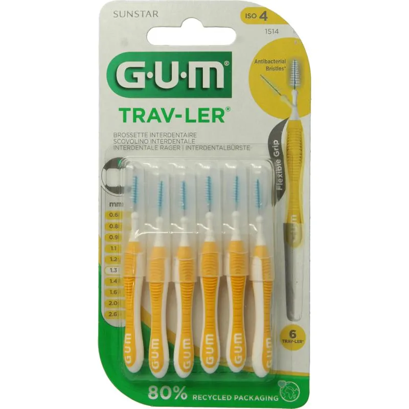 Gum Trav-Ler Rager 1.3 mm (Geel) (6 stuks)