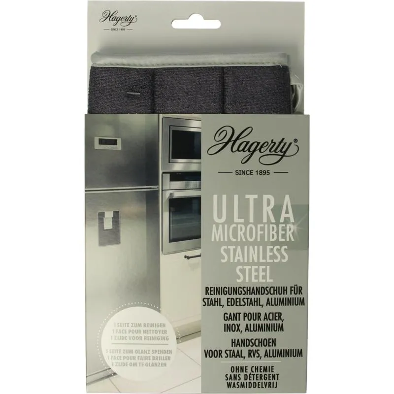 Hagerty Microfiber Gloves Stainless Steel (1 stuk)