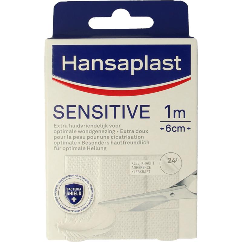 Hansaplast Sensitive 1m x 6cm (1 stuk)