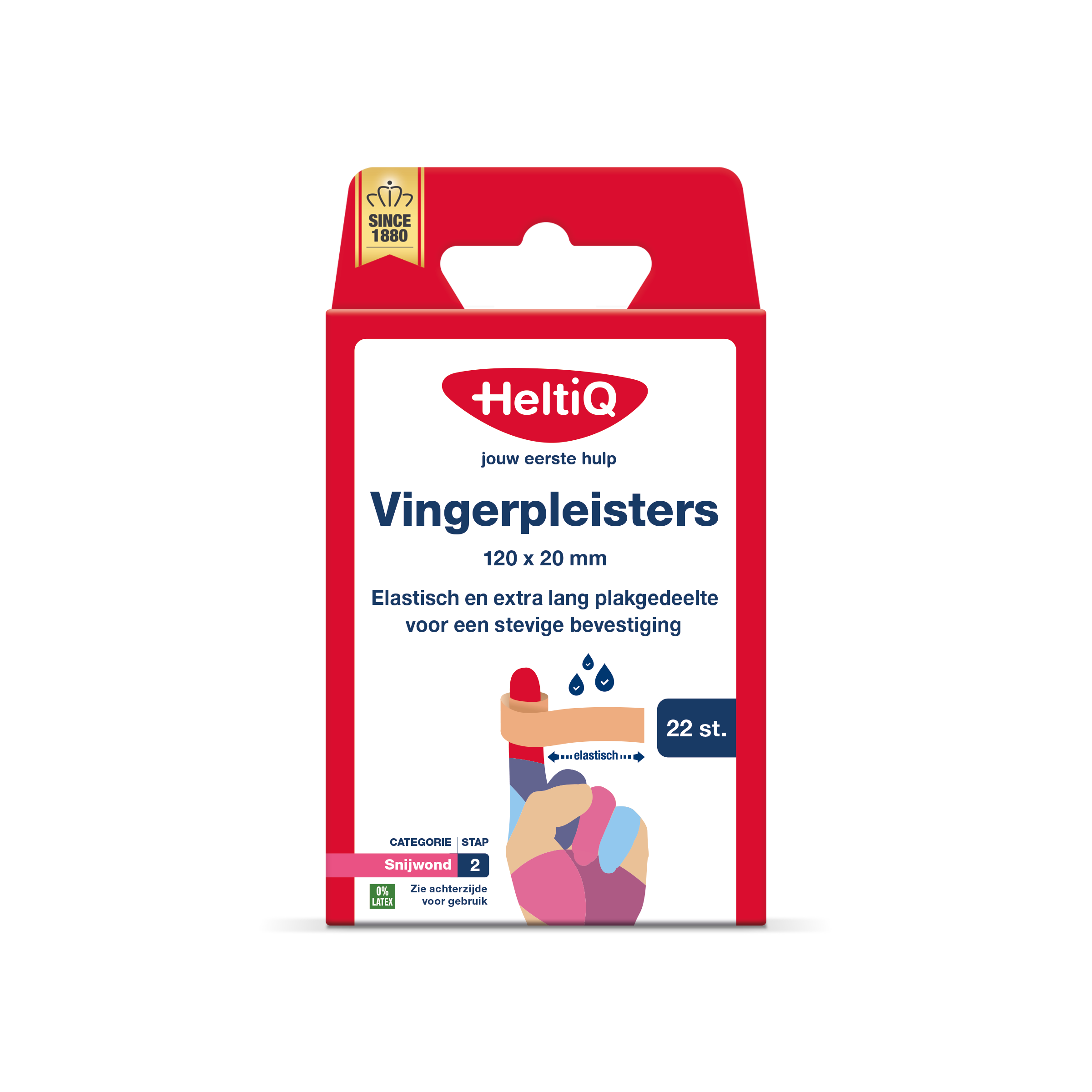 Heltiq Vingerpleisters 120 x 20mm (22 stuks)