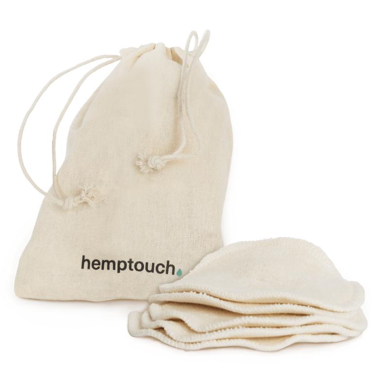 Hemptouch Reusable Cotton Pads + Laudry Bag (5 stuks)