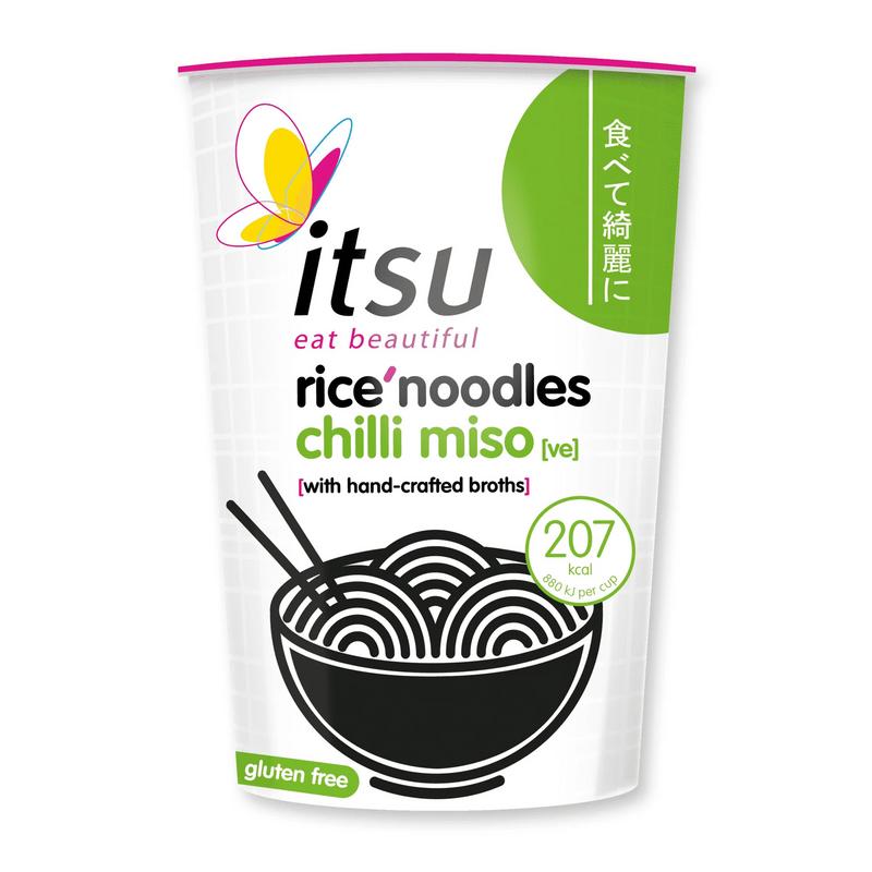 Itsu Chili Miso Rice Noodles Cup Glutenvrij (63 gr)