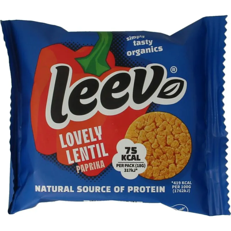 Leev Lovely Lentil Cakes Paprika Bio (18 gr)