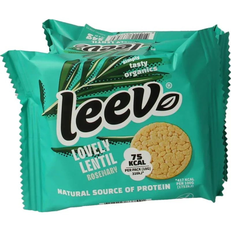 Leev Lovely Lentil Cakes Rosemary Bio (54 gr)