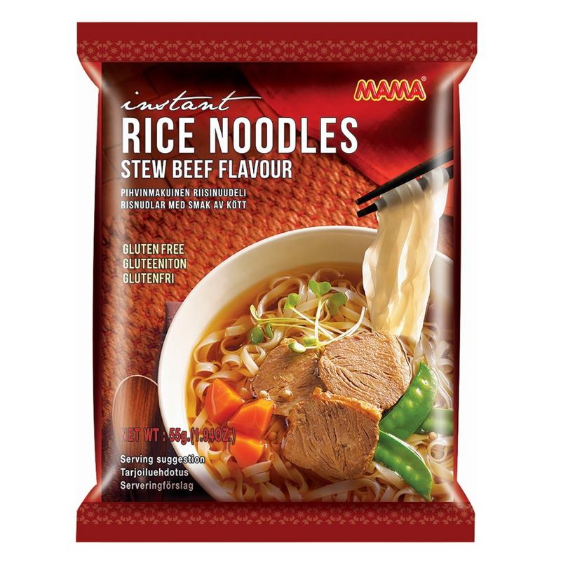 Mama Instant Noedels Rundvleessmaak Glutenvrij (55 gr)