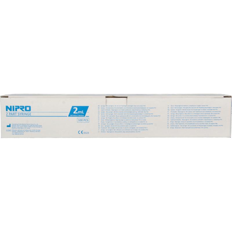 Nipro Injectiespuit 2-Delig Centrisch 2ml (100 stuks)