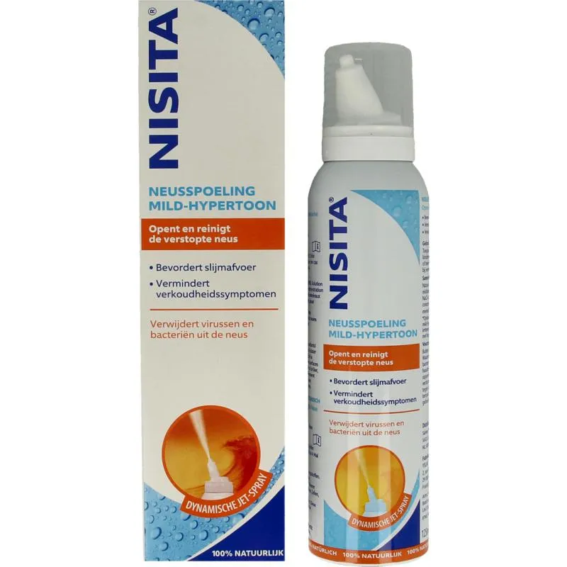 Nisita Neusspoeling Mild Hypertoon Jet Spray (125 ml)